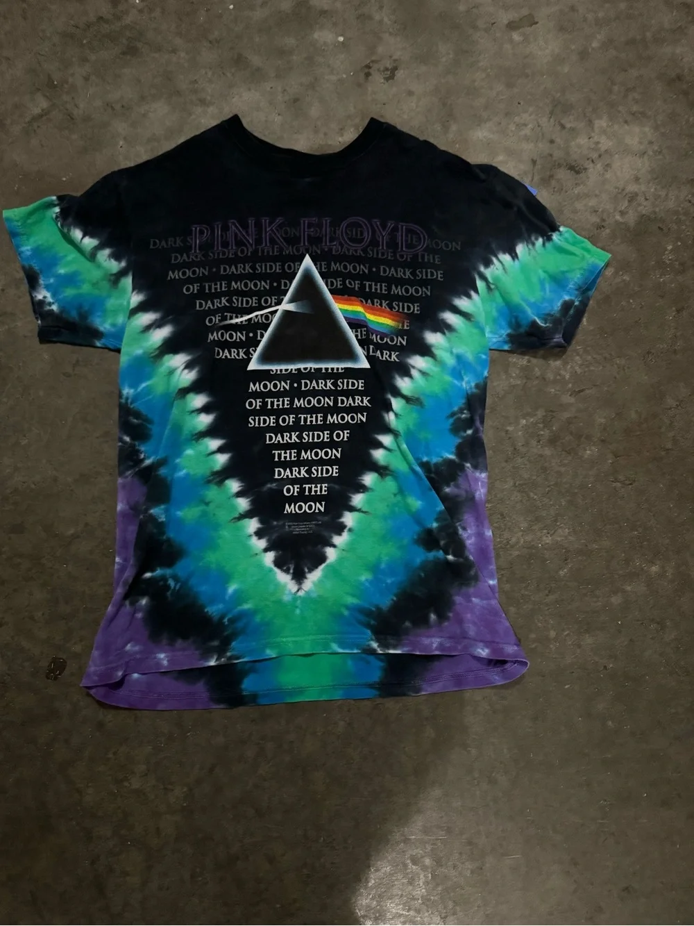 Liquid Blue Pink Floyd Tie-Dye Tee - Black, Blue, Green & Purple